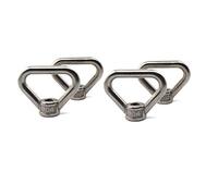 4 pezzi di M8 304 Acciaio Inox Heavy Duty Sollevamento Occhio dado triangolare a forma di vite di fissaggio