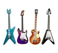 4 Pezzi Di Magneti Per Frigorifero a Forma Di Chitarra, Magneti Per Frigorifero a Forma Di Chitarra Elettrica, Magneti Per Strumenti Musicali 3d Per Lavagna Bianca, Bacheca, Decorazione Per Cucina E