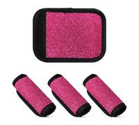 4 pezzi di maniglie per bagagli rosa pesca glitter larghe impugnature bagagli maniglie cinghie per bagagli per borsa da viaggio aeroporto