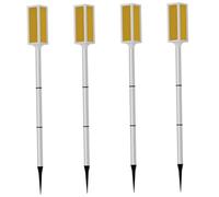 4 pezzi di marcatori solari per vialetti, riflettori in plastica per vialetti da 30 pollici con facile visibilità, marcatori da neve resistenti alle intemperie per parcheggi, campi innevati, giar