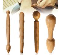 4 pezzi di massaggiatore a punto trigger, rullo massaggiante in legno, trigger Roller per piedi, massaggiatore per spalle, schiena, gambe, relax