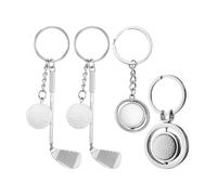 4 Pezzi Di Mazze Da Golf E Portachiavi A Sfera, Accessori A Tema Sportivo, Leggeri E Portatili, Facili Da Distinguere, Adatti Per Gli Appassionati Di Golf E Regali Da Uomo.