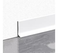 4 Pezzi Di Modanature In Alluminio Per Battiscopa, Altezza 4/6/8 Cm, Lunghezza 125 Cm Base Metallica Per Pareti Base Concava Migliora L'arredamento Della Tua Casa(High-gloss white,4cm)