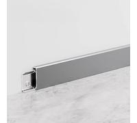 4 Pezzi Di Modanature In Alluminio Per Battiscopa, Lunghezza 125 Cm, Facili Da Installare E Pulire Per La Decorazione E La Riparazione Della Base Della Parete(Iron Gray,60mm)