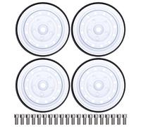 4 pezzi di mozzi ruota RC con blocco delle perline, sostituzione in metallo a 12 fori per TRX4 SCX10, mozzi ruota cingolati in lega di zinco con viti per auto RC HSP, (Bianca)