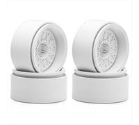 4 pezzi di mozzo ruota Beadlock in plastica 1.9 per auto cingolata RC 1/10 Axial SCX10 Wraith RR10 Capra RBX10 TRX4 Bianco