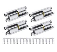 4 pezzi di nastro di rintracciamento per porta della stanza, cerniere per porta con sistema a scorrimento che non richiede manutenzione, per porte interne, da avvitare, 16 viti in acciaio inox