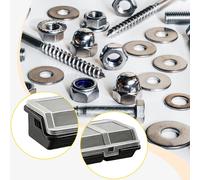 4 pezzi di organizer per viti con coperchi per scatole di viti, dadi e