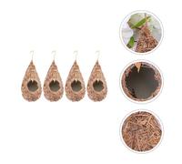 4 pezzi di paglia di alta qualità per nidi di uccelli appesi a nido d'uccello