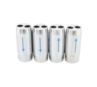 4 pezzi di pantaloni in alluminio HiFi, clacson, filo, stivali e splitter, 1 paio/2 sistema di prolunga per cavo HiFi