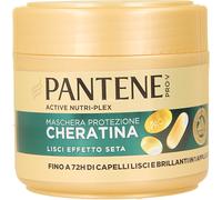 4 pezzi di pantene maschera cheratina lisci & setosi ml.300