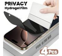 4 pezzi di pellicola idrogel anti-spia e anti-peeping compatibile con 16 15 14 13 12 11 Pro Max Plus X XR XS MAX, protettore dello schermo morbido, regalo per compleanni, famiglia, amici, accessori pe