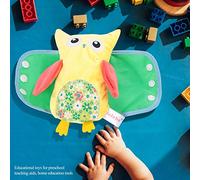 4 Pezzi di Peluche Gufo Impara a Vestire Set di Giocattoli con Bottoni, Lacci, Bottoni a Pressione, Cerniere per Bambini, Giocattolo Educativo per L'apprendimento Precoce