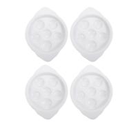 4 pezzi di piatti per lumache di pesce con 6 fori e manico, piatti per lumache