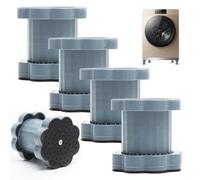 4 Pezzi di Piedini per Lavatrice, Piedini Rialzati Universali per Base Lavatrice, Tappetini Antivibrazioni per Piedini Lavatrice, Antivibranti, Facilitano la Rimozione della Polvere dal Pavimento