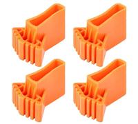 4 Pezzi di Piedini per Scala, Materiale Plastico, Effetto Antiscivolo, Piedini di Ricambio Arancioni, Resistenti All'usura e Durevoli, Adatti Alla Scala Pieghevole Fai da Te (9 × 6.5 cm) (Arancione)