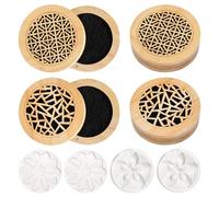 4 pezzi di pietre profumate per oli essenziali, diffusore di oli essenziali con pietra profumata, pietra profumata per oli essenziali a forma di fiore, per auto, camera da letto, soggiorno e spa