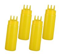 4 pezzi di plastica marmellata spremere bottiglie dispenser di salsa di