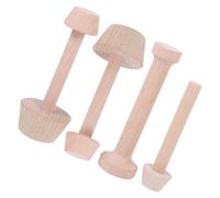 4 pezzi di pressa per crostata all'uovo in legno: stampo per spingere la