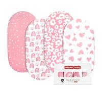 4 pezzi di protettore per materasso per neonati con lenzuolo con angoli, GLLQUEN BABY lenzuolo con angoli elasticizzati per lettino 4 pezzi