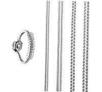 4 pezzi di regolatore di dimensioni dell'anello allentato per la pulizia trasparente, protezioni riduttori per rendere più piccoli gioielli in argento, platino o oro bianco, design durevole