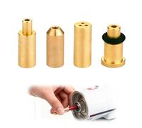 4 Pezzi di Ricambio in Ottone per Ricarica Gas, Compatibili con Accendini S T Dupont, 4 in 1 Adattatore per Ricarica Gas, Parti di Ricambio per Accendino, Tappi Giallo/Rosso/Verde/Blu per Riparazione