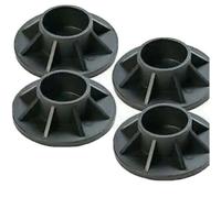 4 pezzi di ricambio per gambe della piscina, #10576, copertura per piedini in plastica nera adatta per Intex 25021 4-6 m piscina con telaio in metallo e piscina rettangolare 28279 28270 28271 28253EH