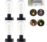 4 pezzi di ricambio per luce solare con lampadina, accessori impermeabili per lampada solare, kit di ricambio per giardino, patio, cortile, decorazione esterna (7 cm)