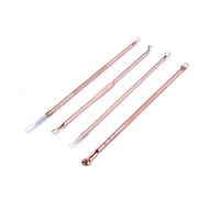 4 Pezzi Di Rimozione Di Comedone Tool Kit, Pimple Whitehead Comedone Estrattore Tool Set in Acciaio Inox (oro Rosa)