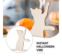 4 pezzi di ritagli di gatto in legno grezzo per il disegno, progetto