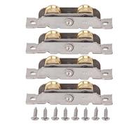 4 pezzi di rullo per porta scorrevole, rullo con cuscinetto a sfera in rame e acciaio inossidabile con viti per porta del patio con schermo in vetro (Ruota concava)