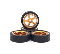 4 Pezzi Di Ruote E Pneumatici Per Micro Auto RC In Scala 1:28, Gruppi Ruote