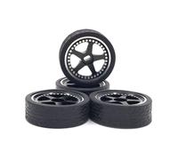 4 Pezzi Di Ruote E Pneumatici Per Micro Auto RC In Scala 1:28, Gruppi Ruote E
