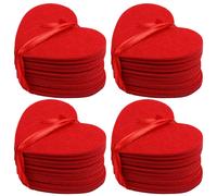 4 pezzi di San feltro appeso ornamenti a forma di cuore ciondoli