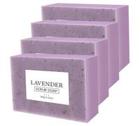 4 pezzi di sapone alla lavanda, 100g saponette nutrienti idratanti alla lavanda ingredienti naturali forniture multiuso per il bagno e la doccia per tutte le pelli