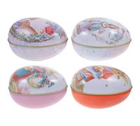 4 pezzi di scatola di caramelle di banda stagnata di Pasqua Scatola di