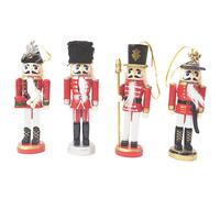 4 pezzi di schiaccianoci natalizi da appendere, decorazioni creative da