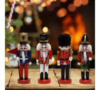 4 pezzi di schiaccianoci natalizio, ornamenti da appendere, decorazioni