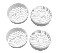 4 pezzi di scolapasta per doccia e piatto doccia, filtro per capelli bianco, ricambio per valvola Viega setaccio, inserto in plastica per sifone di scarico, protezione efficace contro l'intasamento