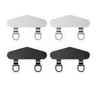 4 Pezzi di Sigillo per Telefoni Cellulari, Supporto per Catena di Telefoni Cellulari, Supporto della Catena di Telefoni Cellulari, Sigillo per Telefoni Cellulari in Acciaio Inossidabile, Nero.