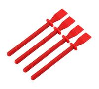 4 pezzi di spatole flessibili per colla in pelle, foglio rivestito di colla, raschietto in plastica per colla, pennello applicatore per colla, spatola palmare per spalmare la colla, rosso