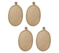 4 pezzi di spugna esfoliante naturale in luffa con cinturino per il corpo,