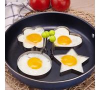 4 pezzi di stampi in acciaio inossidabile per uova fritte, formine per pancake e uova per cucinare e decorare, accessori per la cucina, stampo ad anello per uova, stampo per uova fritte, stampo fai-da