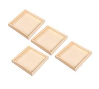 4 pezzi di stoccaggio del puzzle in legno e smistamento di vassoi per blocchi