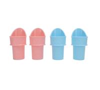 4 pezzi di supporto riutilizzabile per coni di gelato, coppetta mini con cucchiaio per gelato congelabile, ideale per feste di compleanno, matrimoni e vetrine di panetterie,