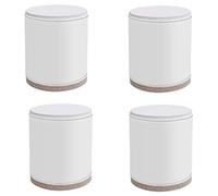 4 Pezzi di Tappetini Per Mobili Piedini Rotondi Per Tavolini da Caffè Tappetini Per Divani Armadi Per la Casa E Tappetini Per Alzare I Piedi del Letto con Adesivo(white5×4cm)