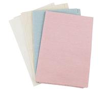 4 pezzi di tessuto per ricamo, in lino naturale per punto croce, materiale per realizzare indumenti, artigianato e decorazioni fai da te, 4 colori, 50 x 50 cm