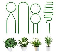 4 Pezzi di Traliccio per Piante in Metallo da Interno, Traliccio per Piante Rampicanti e Supporto per Pianta in Vaso. Una Buona Opzione e un Regalo Premuroso per Gli Amanti del Giardino (Verde).