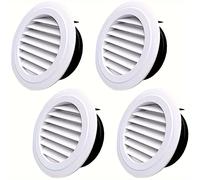 4 Pezzi di Ventilazione 100mm per Estrattore d'Aria, Copertura per Dotti Circolatori Accessori per Ventilazione