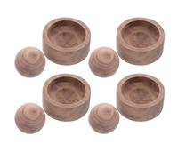 4 Pezzi Diffusore di Aromaterapia in Legno, Rotondo, Caffè | Uso senza Energia, Diffusione ad Alta Efficienza, per Piccoli Ambienti, Stile Minimalista ed Elegante